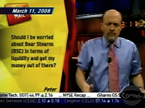 Jim Cramer recommends holding BearStearns